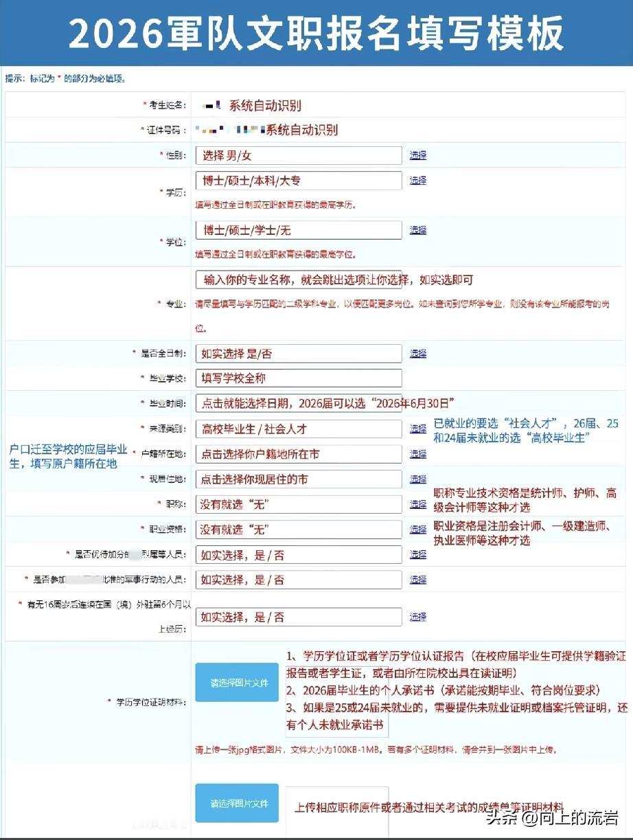 军队文职报名学历学位证明材料具体改怎么写？

刚打电话问了一下

1.如果你是在