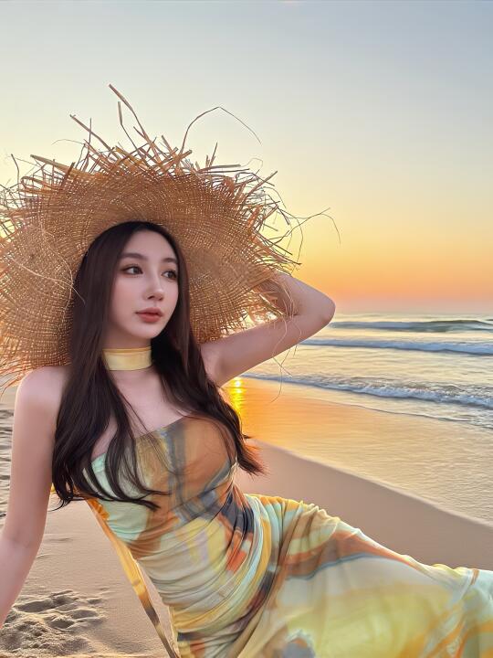 🩵 𝑨𝒓𝒂𝒏𝒚𝒂｜在海边拍到了梦中情照🌅