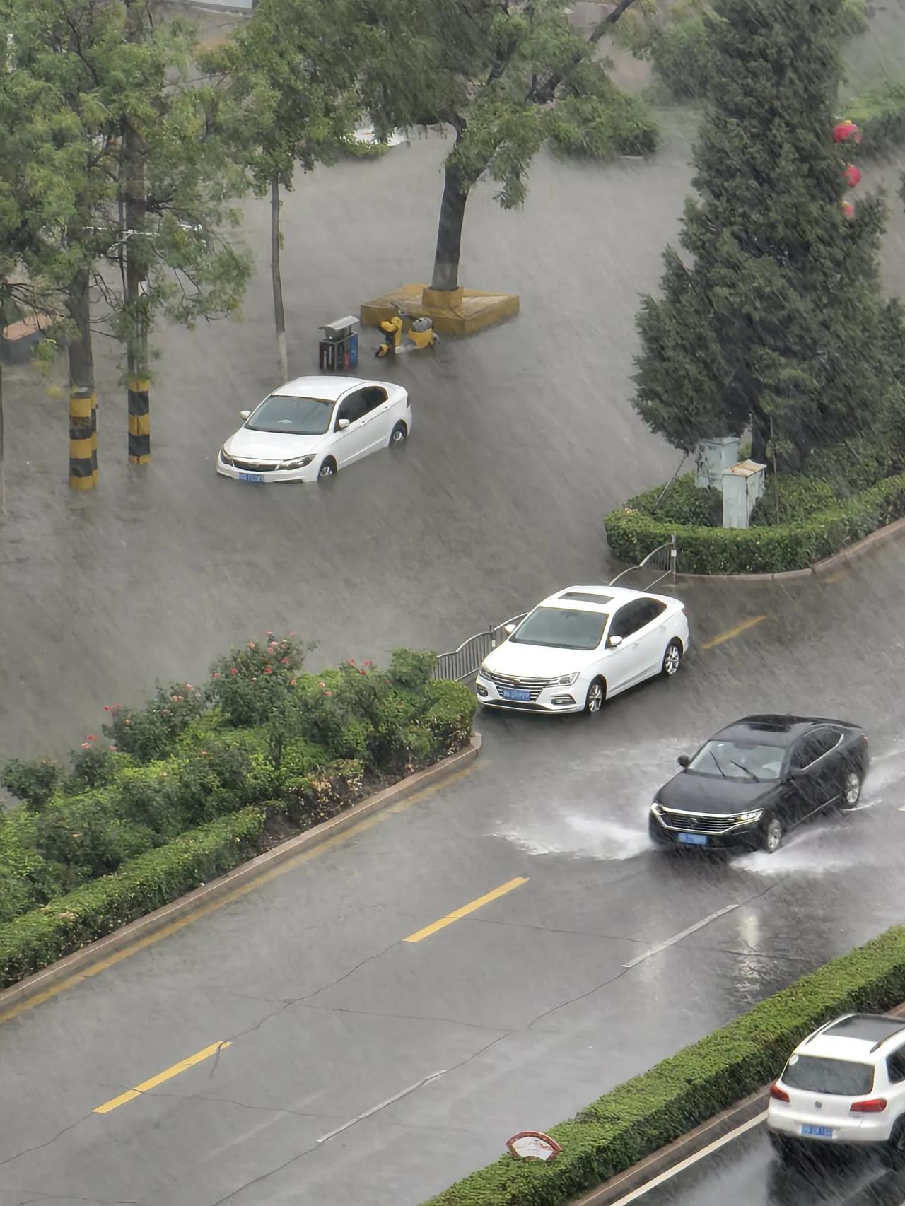 台风冲击波太大了！调头给河南连续两天的狂风暴雨，许多地方又是一片汪洋了！老天爷今