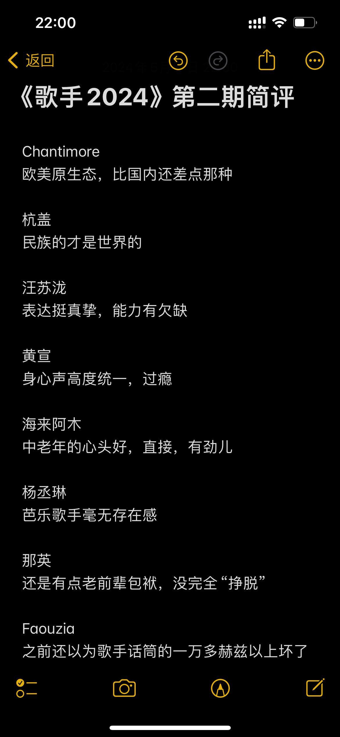 #歌手直播#歌手2024第二期简评！ ​​​