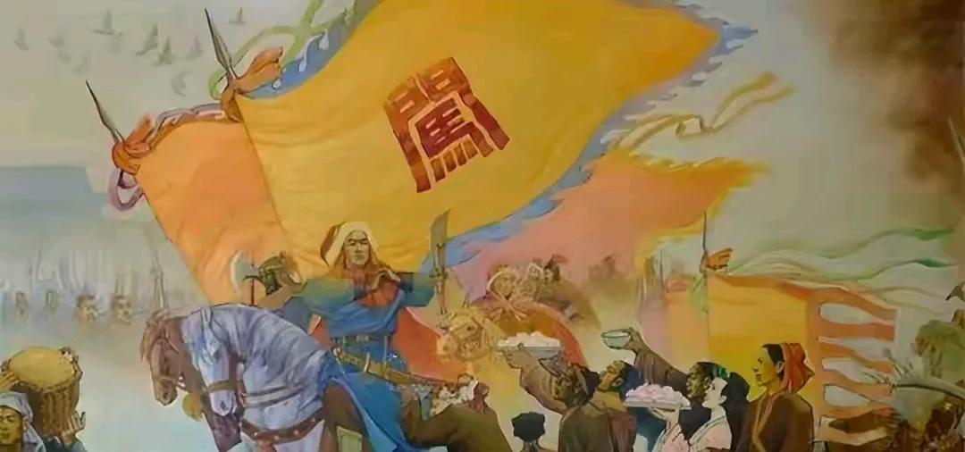 明末农民造反蜂起，可是在那么多造反的农民中，只有李自成推翻明朝进了北京，这绝不是