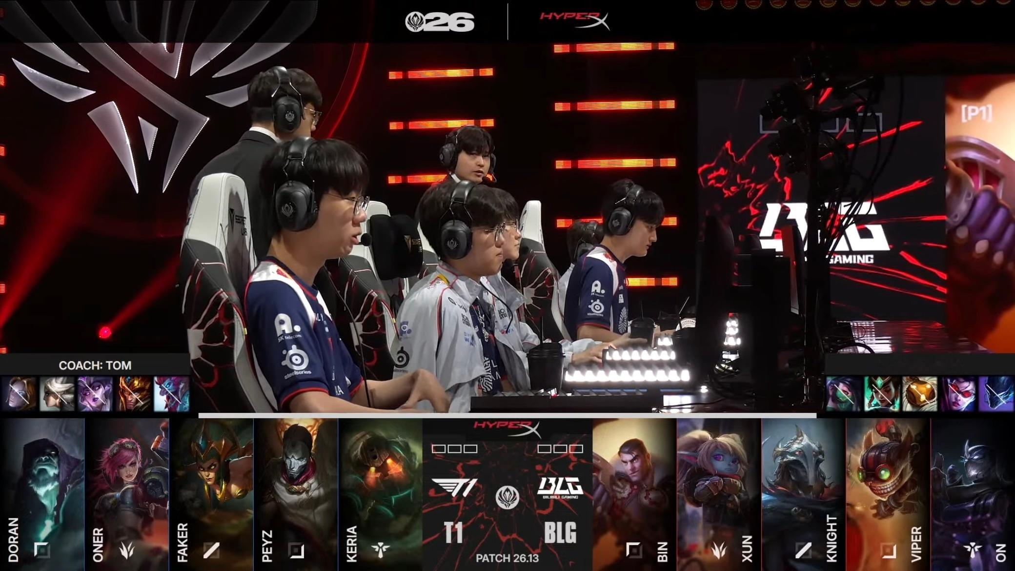 【2026MSI 】 GAME 01 vs BLG第一局BP如下T1T1LOL