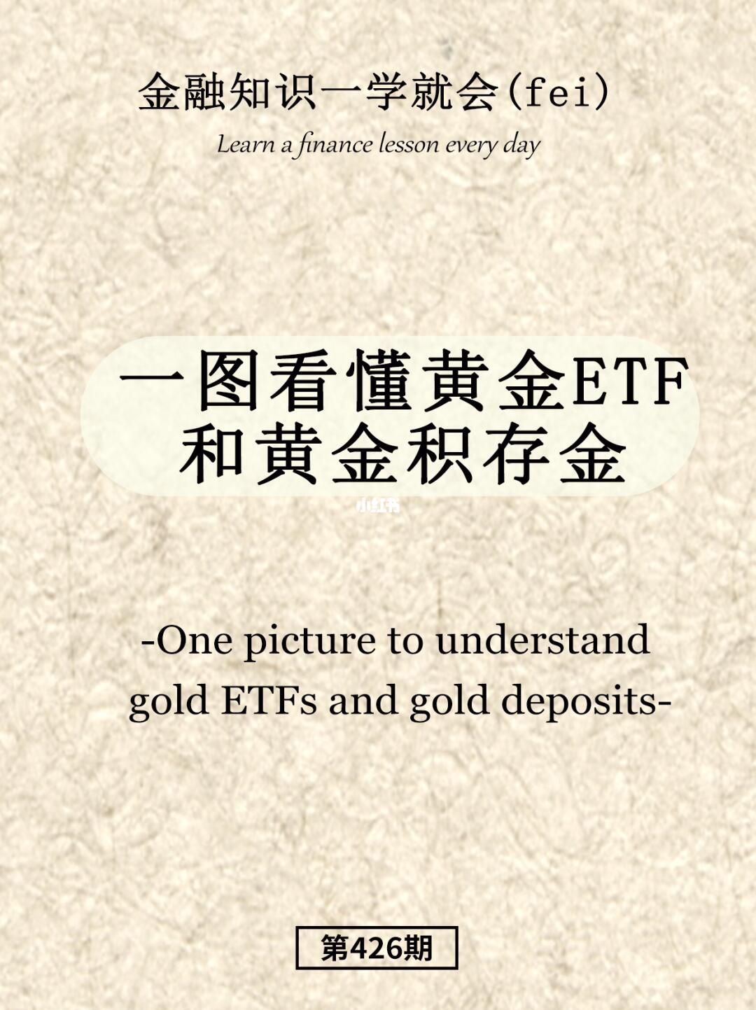 一图看懂黄金ETF和黄金积存金