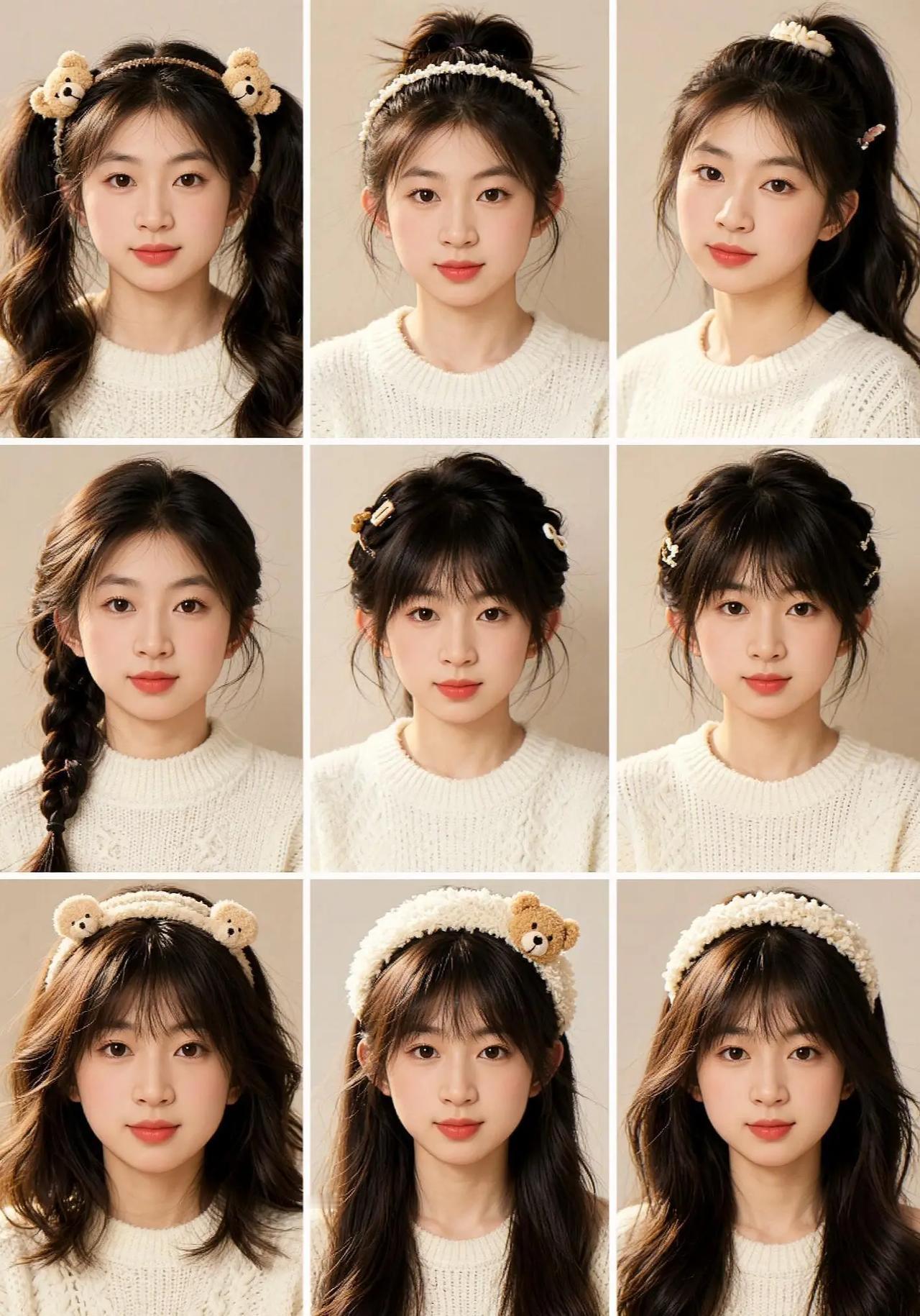 👑德🌸😢。AI韩系甜妹发型集