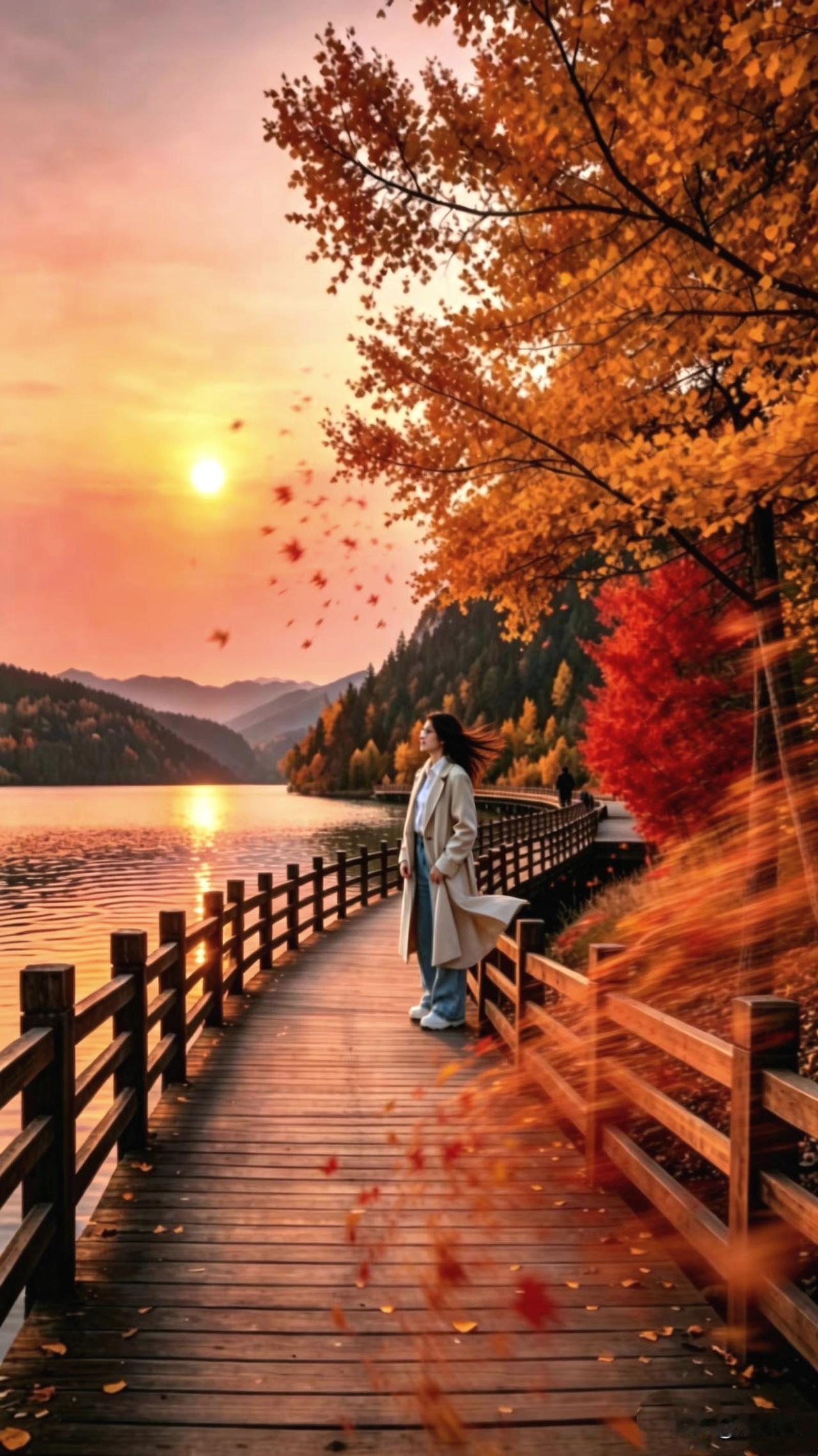 我们见一面吧，在这个秋天

把积压的心事交付温暖人间

别让遗憾在往后的日子里蔓