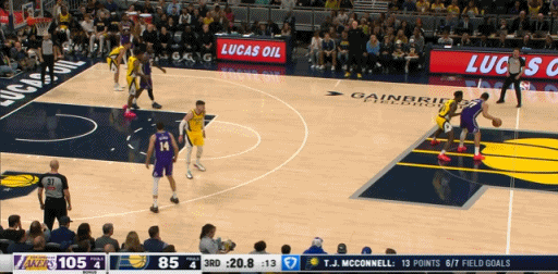 谁说詹姆斯没哨？

詹姆斯持球强攻，裁判吹了他进攻犯规...

这球步行者球员米