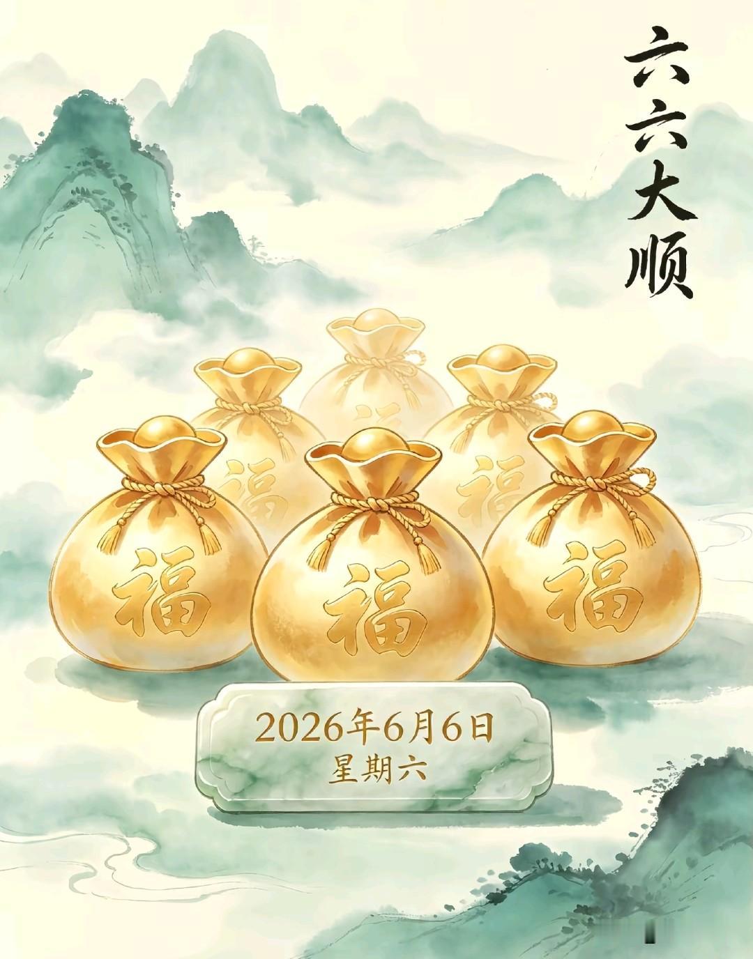 2026年6月6日星期六六六大顺