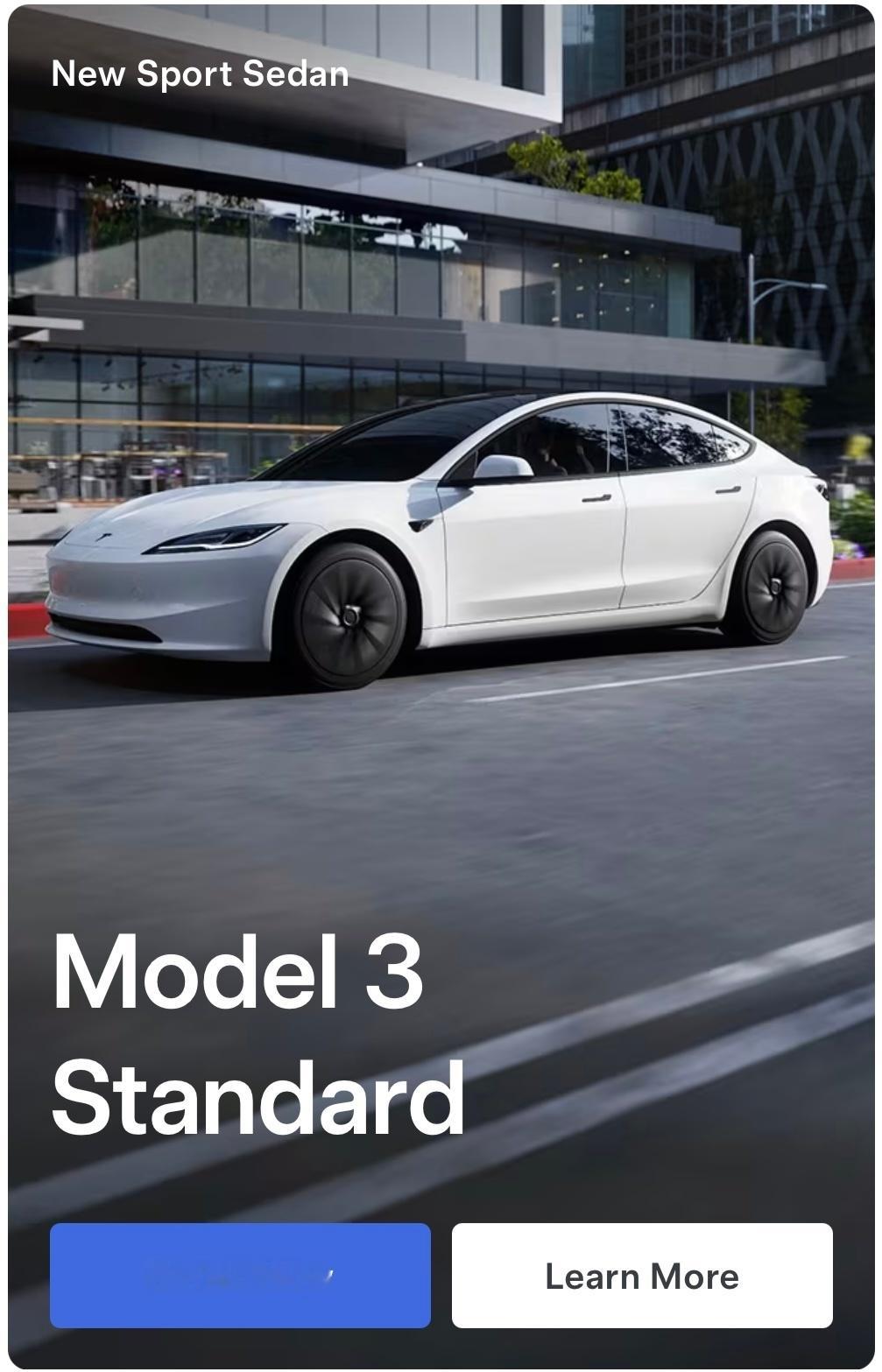 Model3标准版起价36990美元精简版ModelY售价廉价版Model3和Y