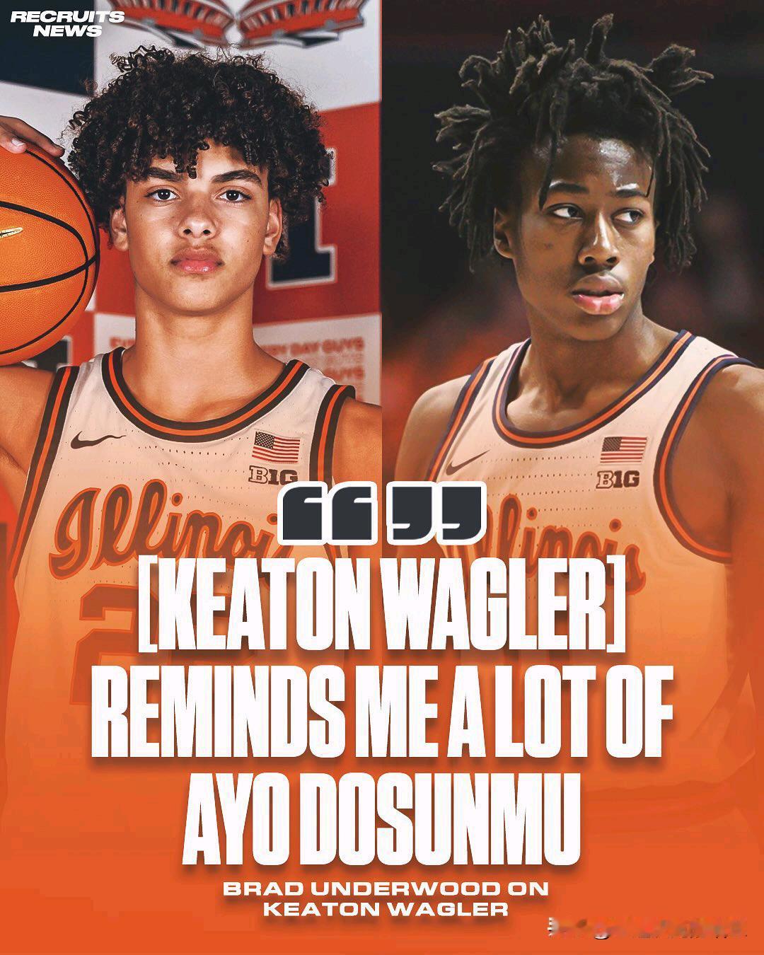 伊利诺伊主教练Brad Underwood称赞新人后卫Keaton Wagler