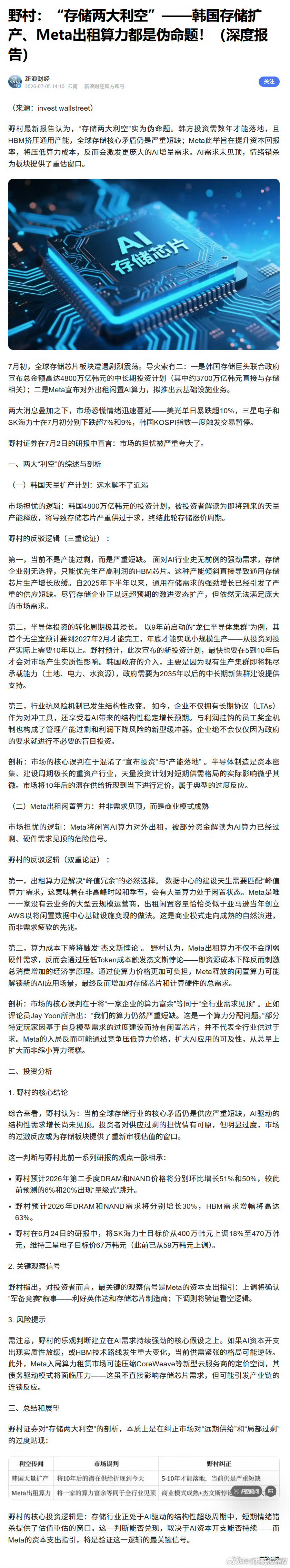 存储发展情况 
