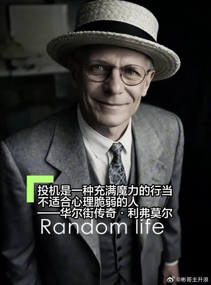 投机是一种充满魔力的行当，不适合心理脆弱的人。华尔街传奇·利弗莫尔。Random