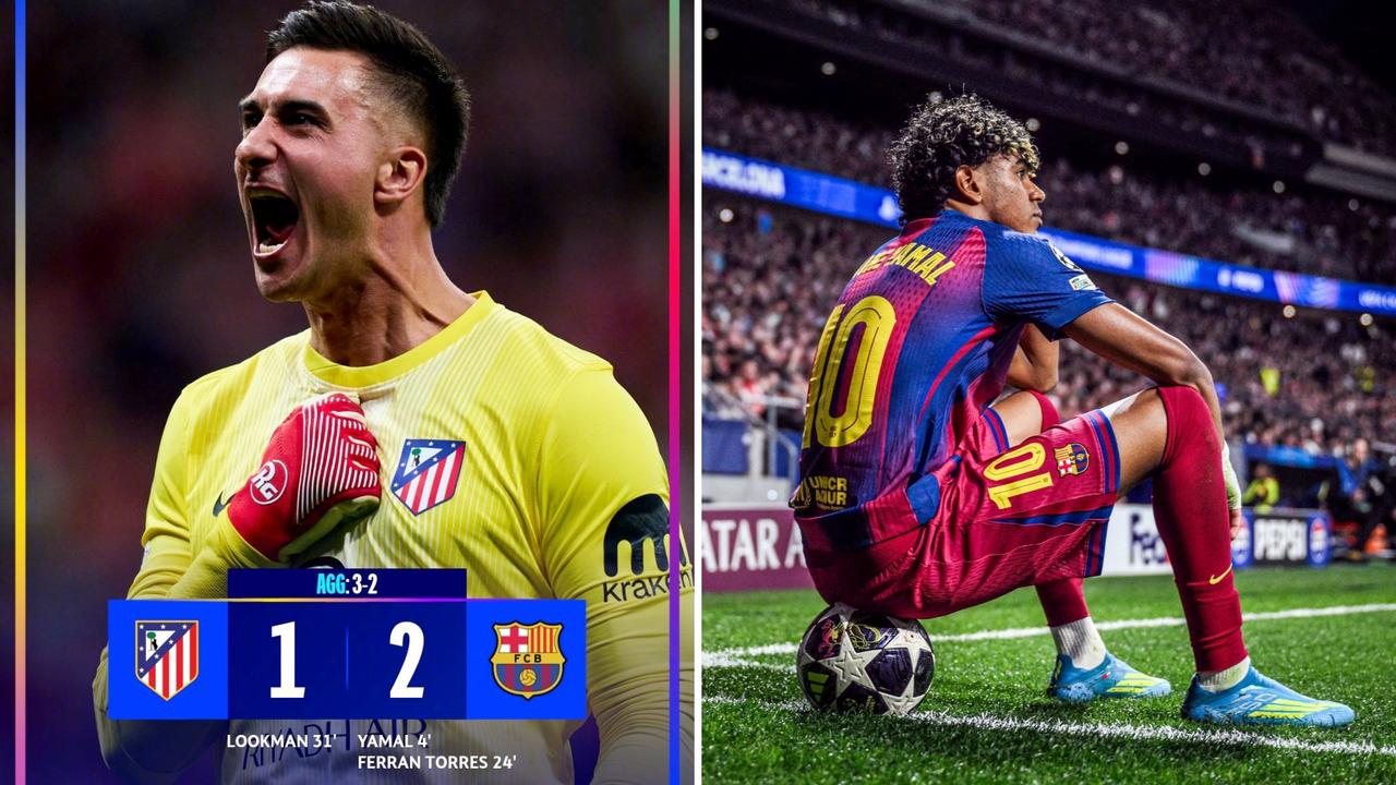 欧冠：巴萨2-1马竞，总比分2-3出局，怕发惹争议。
费兰传射，亚马尔破门，卢克