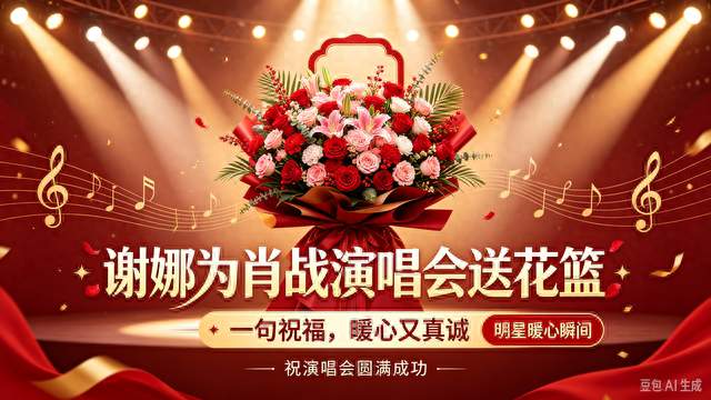 谢娜为肖战演唱会送上花篮，一句祝福尽显暖心友谊
