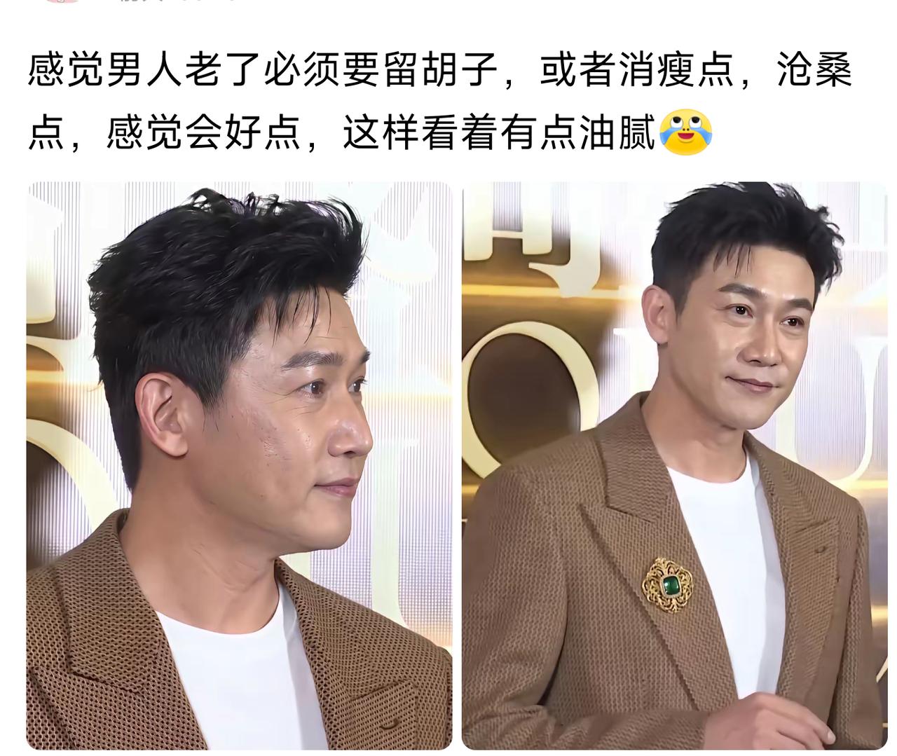 岁月不饶人啊，曾经的“内地第一美男”也老了。