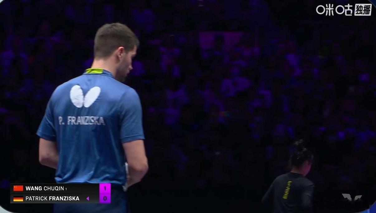 王楚钦1-0弗朗西斯卡（11-3） 