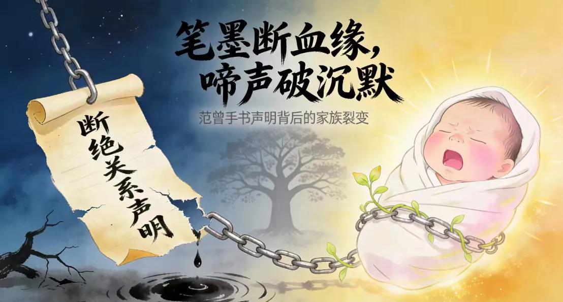 87岁范曾老来得子，手书声明与子女断绝关系：一场由“失联”到“新生”的家族风暴