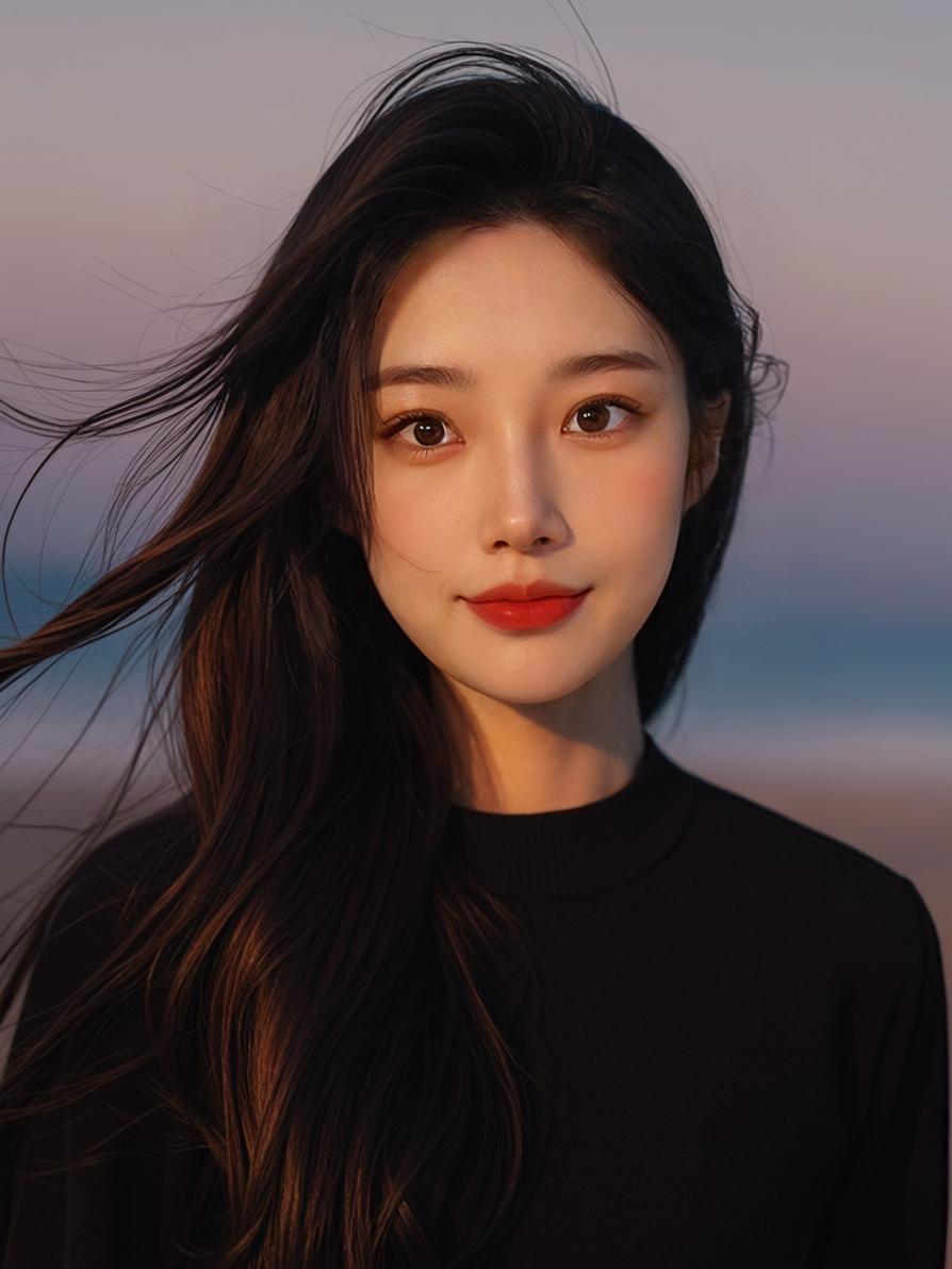 黑裙夕阳