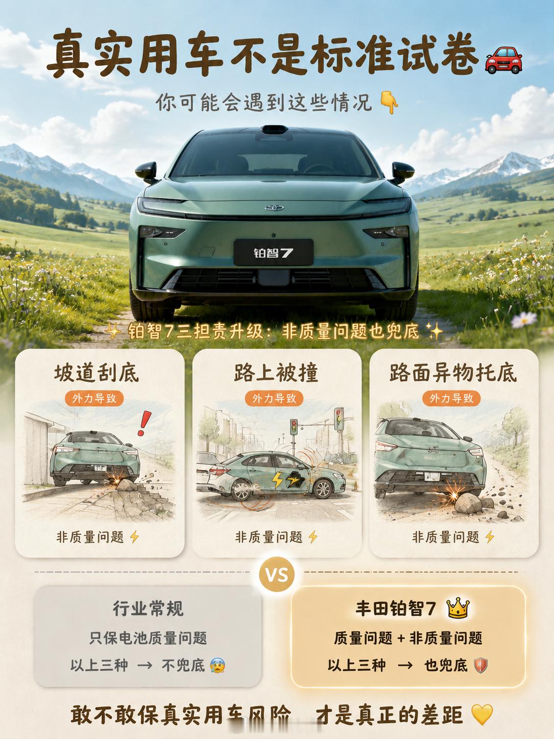 广汽丰田在铂智7用户大会上，所推出的那个电池保障政策，其实目前行业里面是少有的企