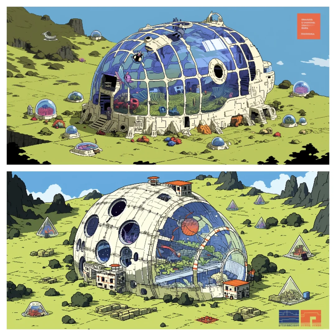 废弃飞船的利用/未来主义建筑