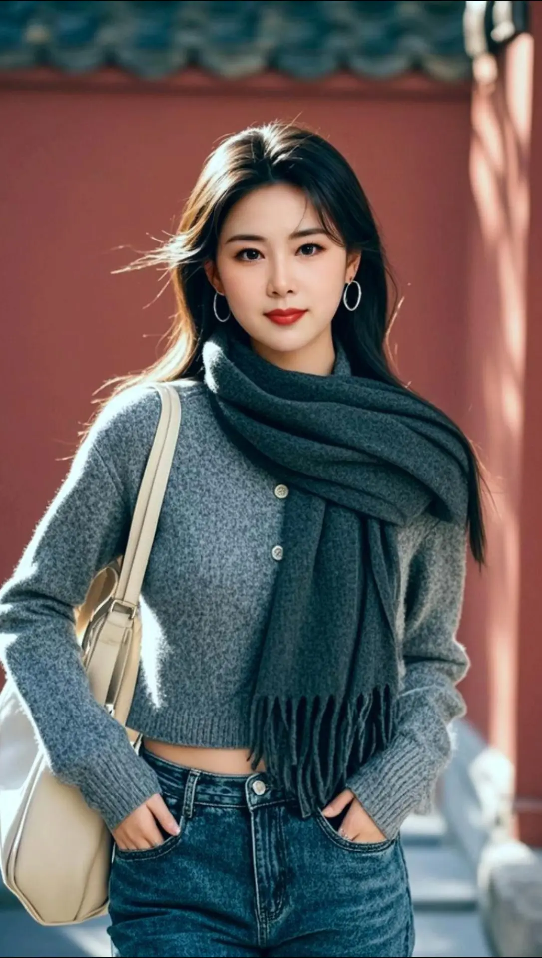 AI冬日街拍照 随变ai随便玩