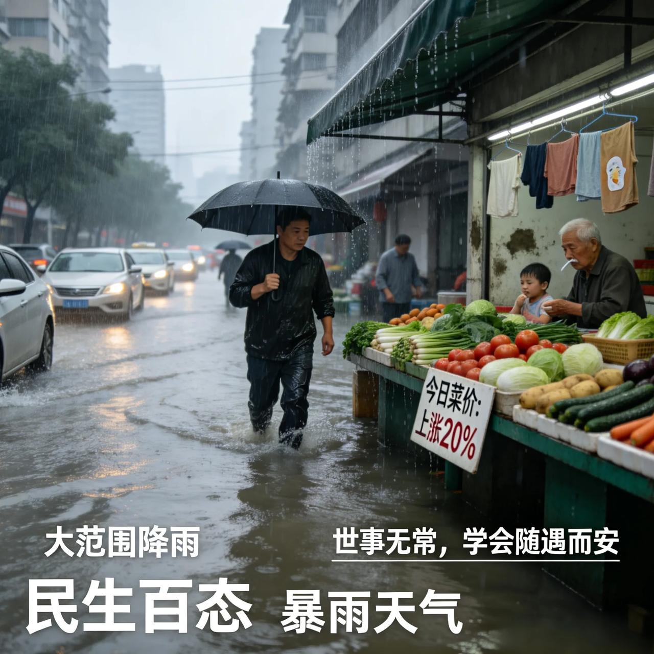 猝不及防！南北大范围暴雨突袭，打工人这下真遭罪了
 
谁也没料到，今年这场大雨来