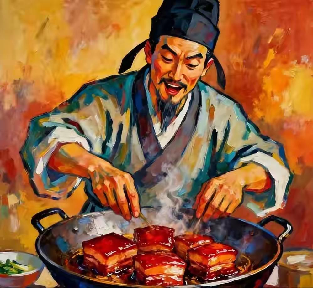 《猪肉颂》，说“待他自熟莫催他，火候足时它自美”。