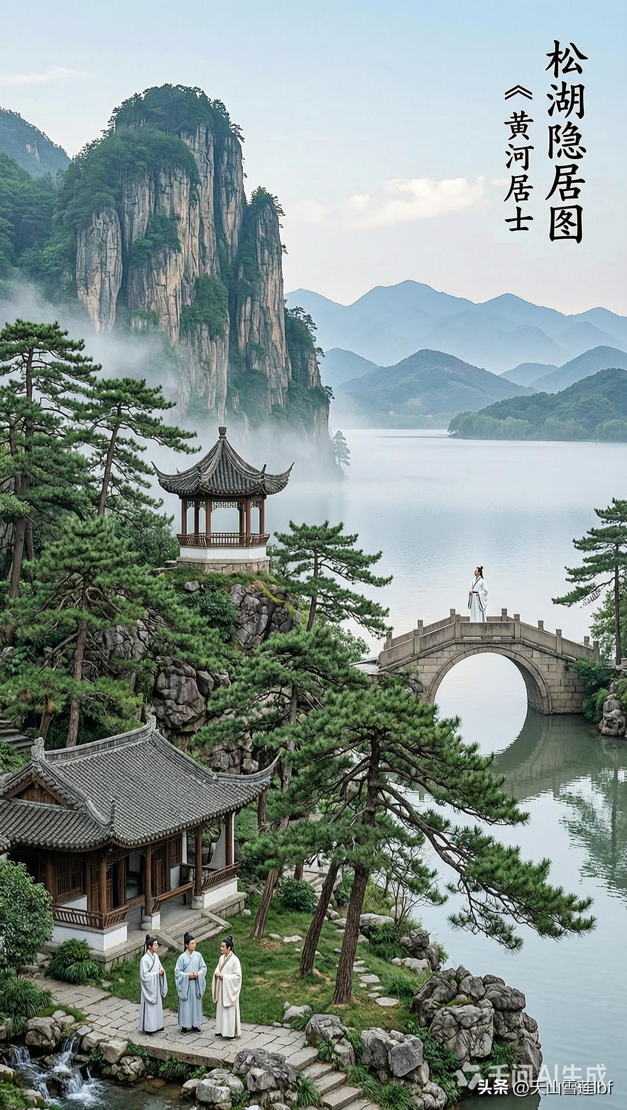 松湖隐居图