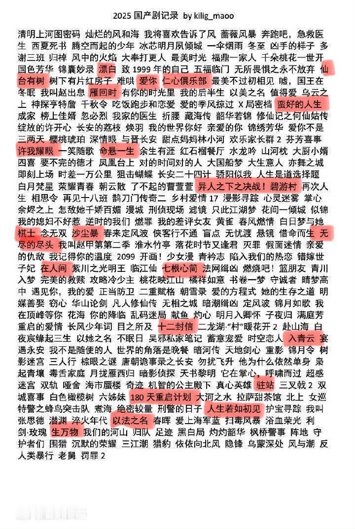 图1是看完的剧，图2是看了但是没看完的剧没想到这一年还是看了挺多的如果要我说，今