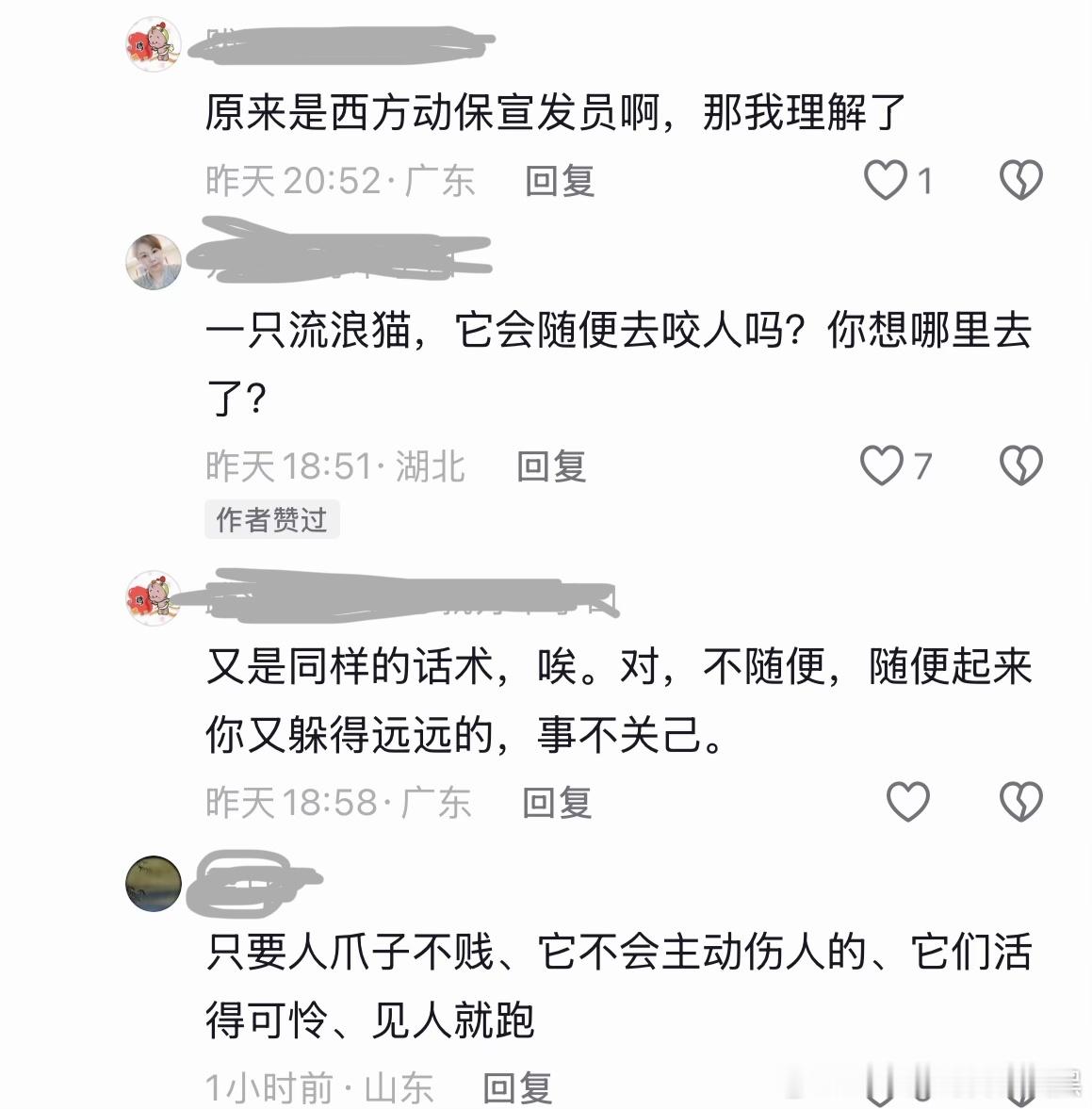 原视频是号主喂小流浪 plq第一条语气就非常差什么叫你会出医药费不？被回复了就人