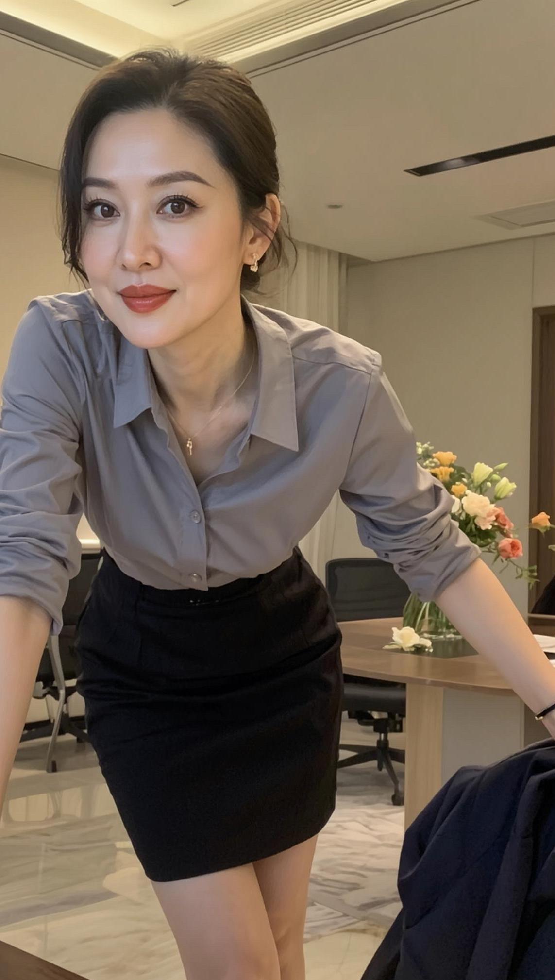 我一个老阿姨，你害羞什么？又不会吃了你！