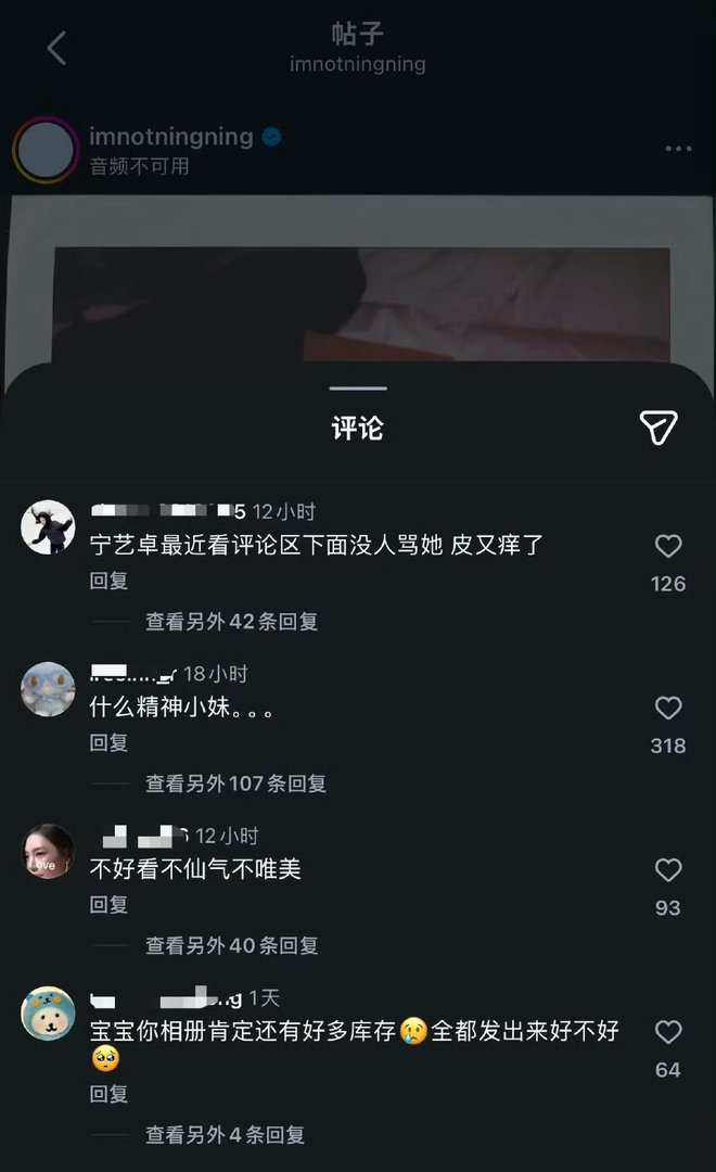 宁艺卓回怼粉丝 其实粉丝骂得也很难听，宁宁也是没惯着