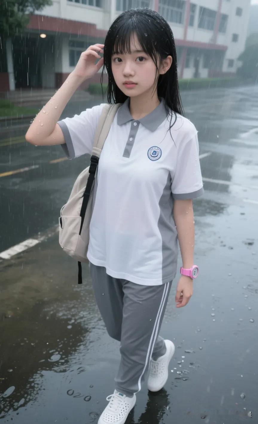 雨中漫步，清新校园风，少女心满满！很努力了却还是赚不到钱,正常吗? 刘亦菲是你心