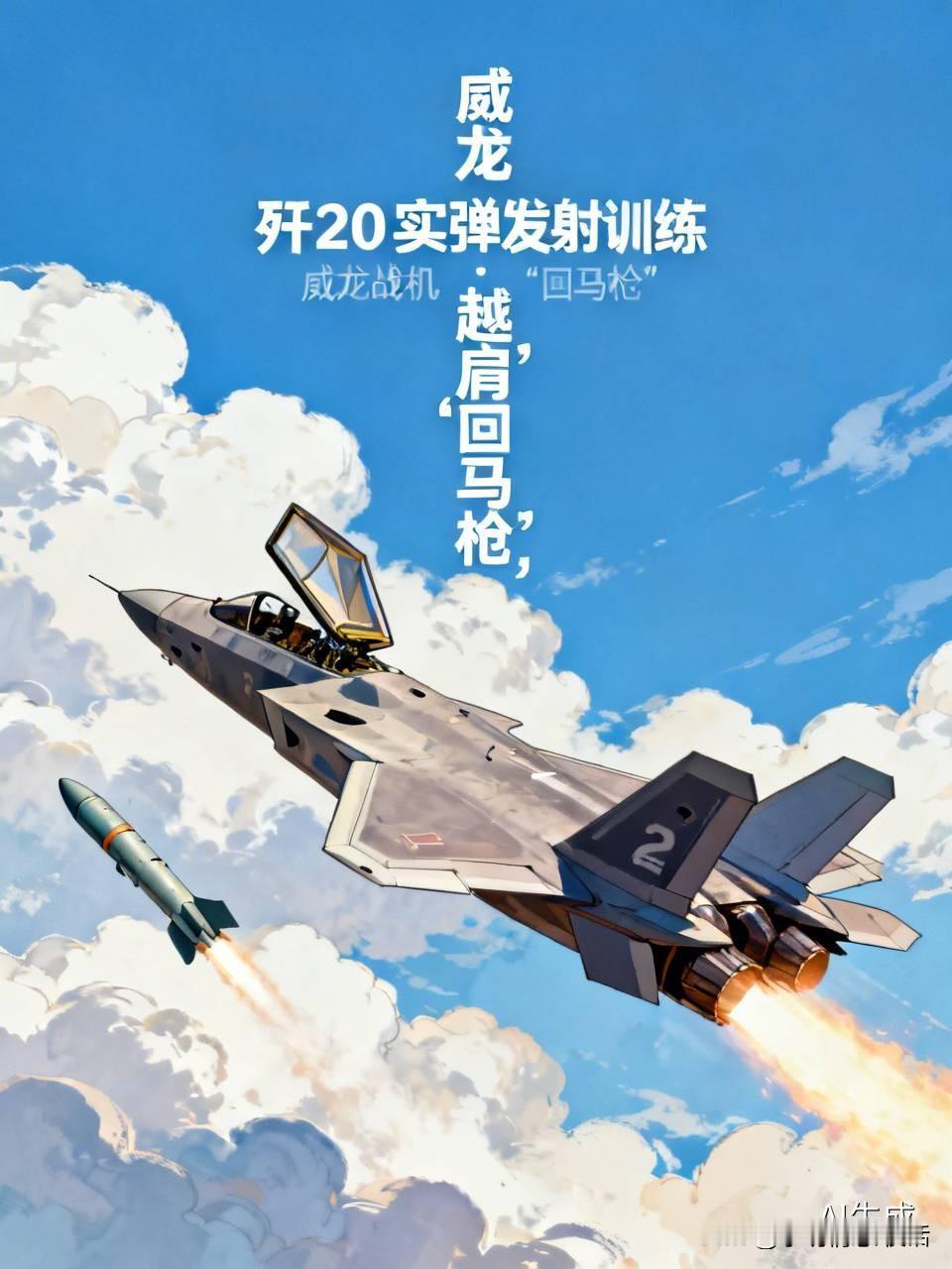 罕见画面公开！官方放出歼20实弹发射训练实景，威龙战机搭载霹雳系列导弹完成越肩“