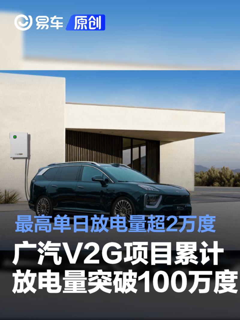 广汽V2G项目累计放电量突破100万度 最高单日放电量超2万度