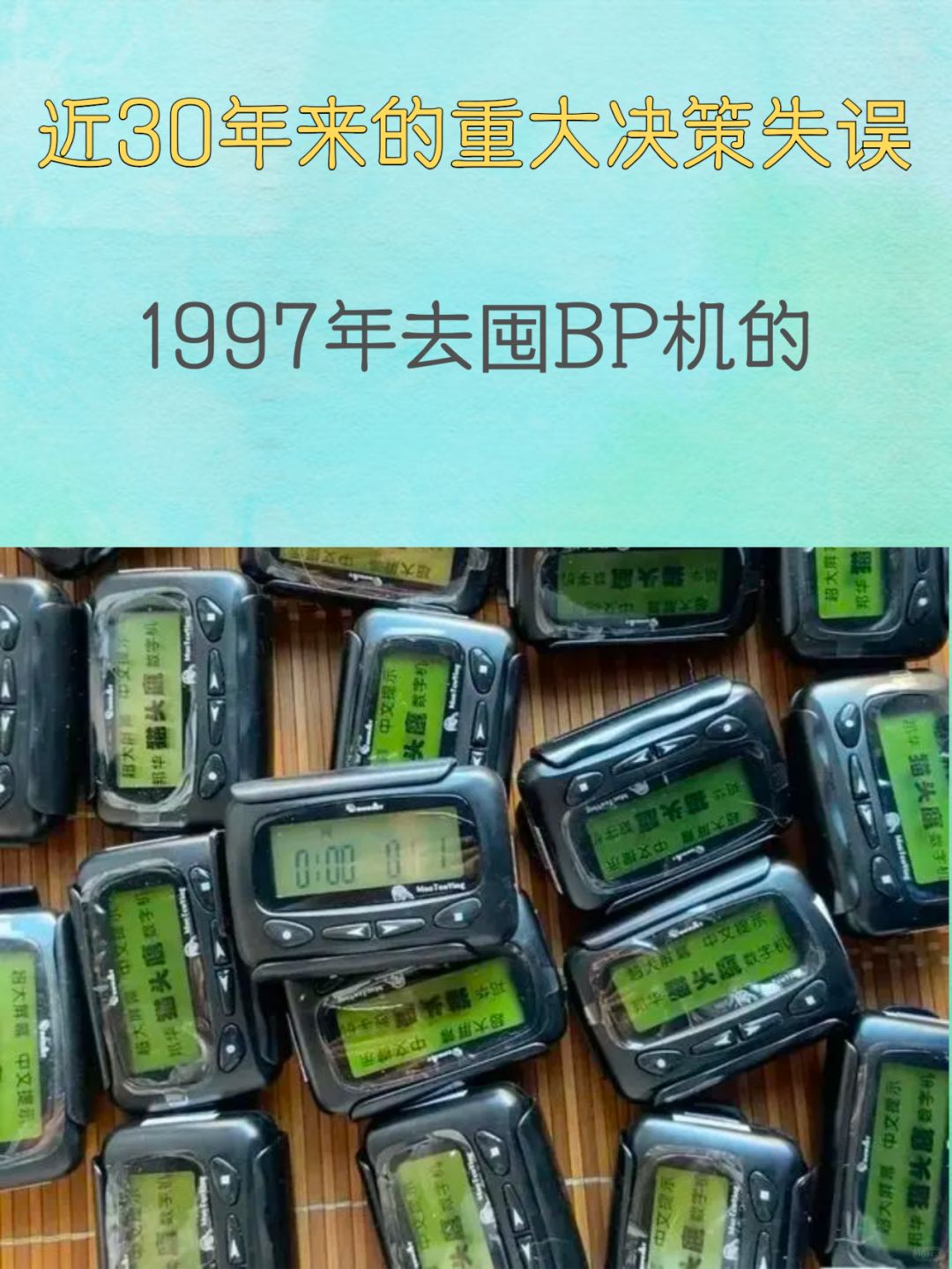 近30年来的重大决策失误