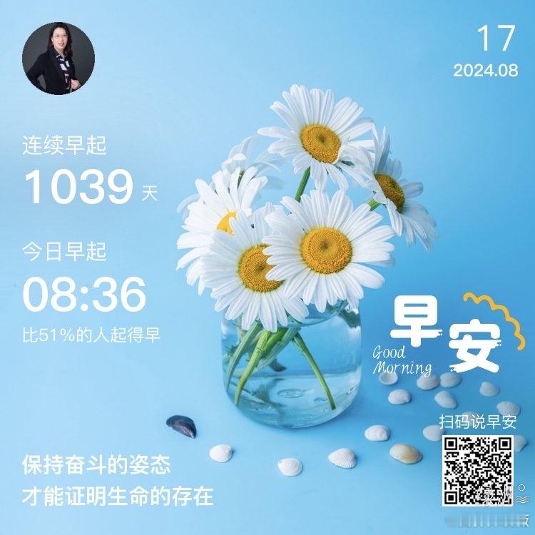 #早安#保持奋斗的姿态才能证明生命的存在  ​​​