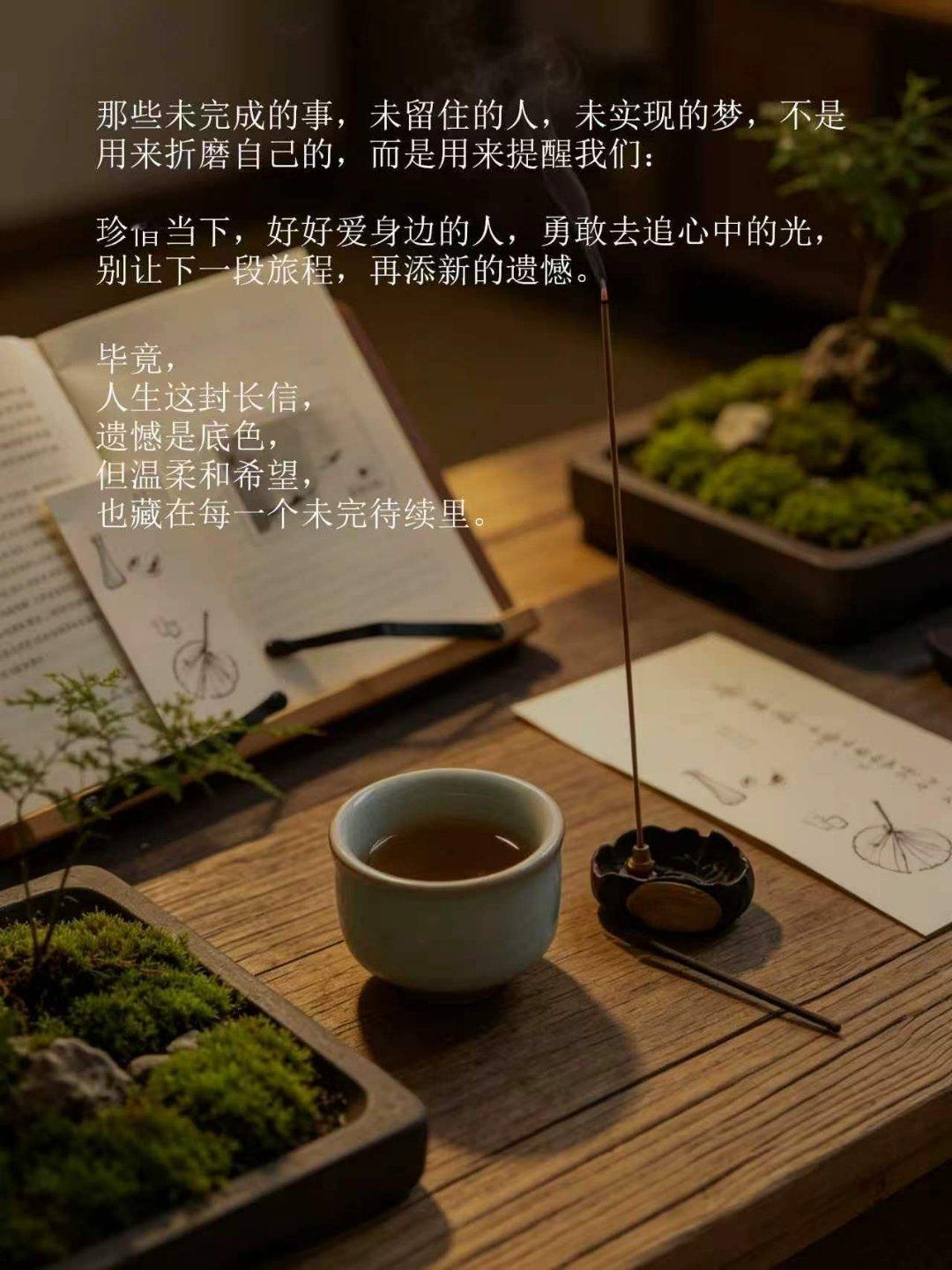 人生是一封写满遗憾的长信深夜刷到一句话，瞬间破防：人生从来不是圆满的诗集，而是一