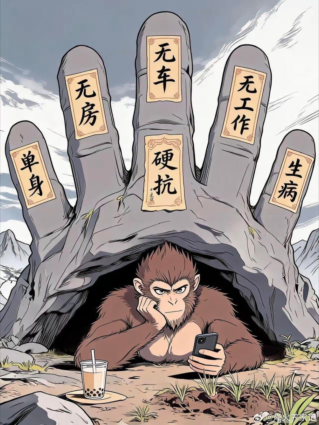 当代年轻人的五指山年轻人压力