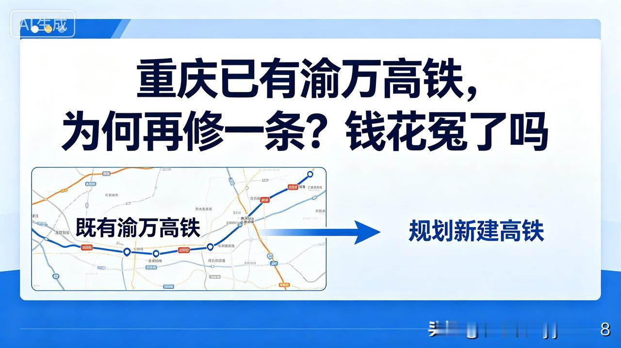 评论区那句质疑，我看了好多遍。
“重庆北到万州北不是早就通高铁了吗，还要再修一条