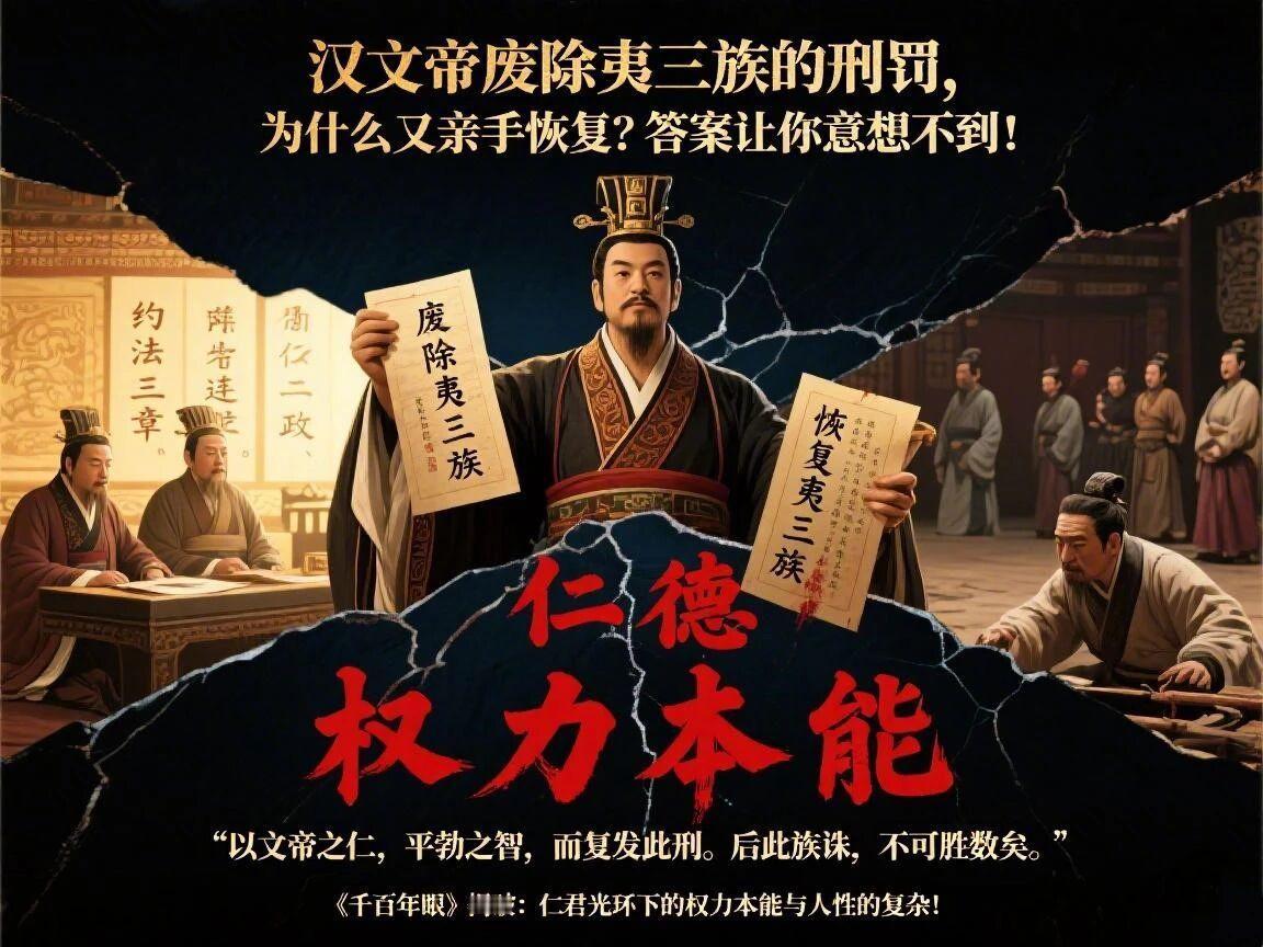 汉文帝废除夷三族的刑罚，为什么又亲手恢复？答案让你意想不到！
汉文帝是历史上少有