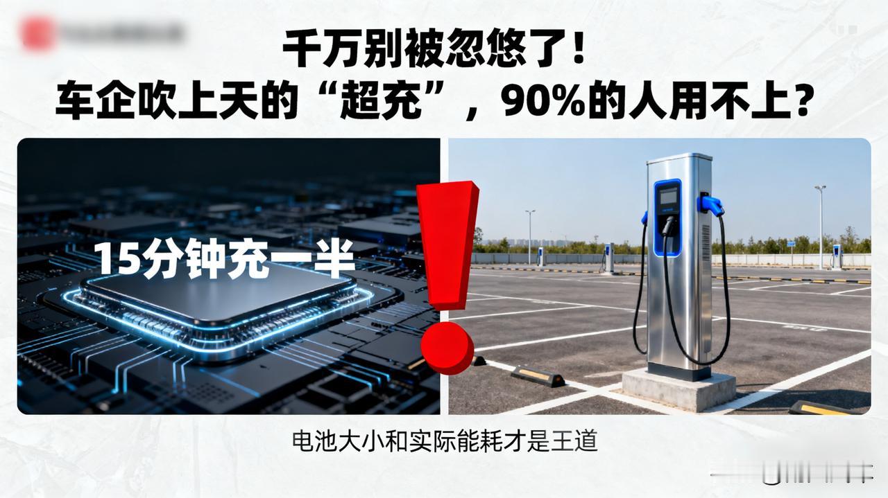千万别被忽悠了！车企吹上天的“超充”，90%的人用不上？

现在是个电车就宣传8