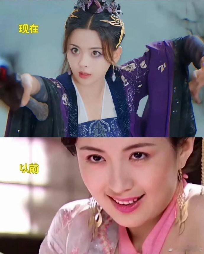 往昔黑化凭眼神，今朝妆容助暗黑。 