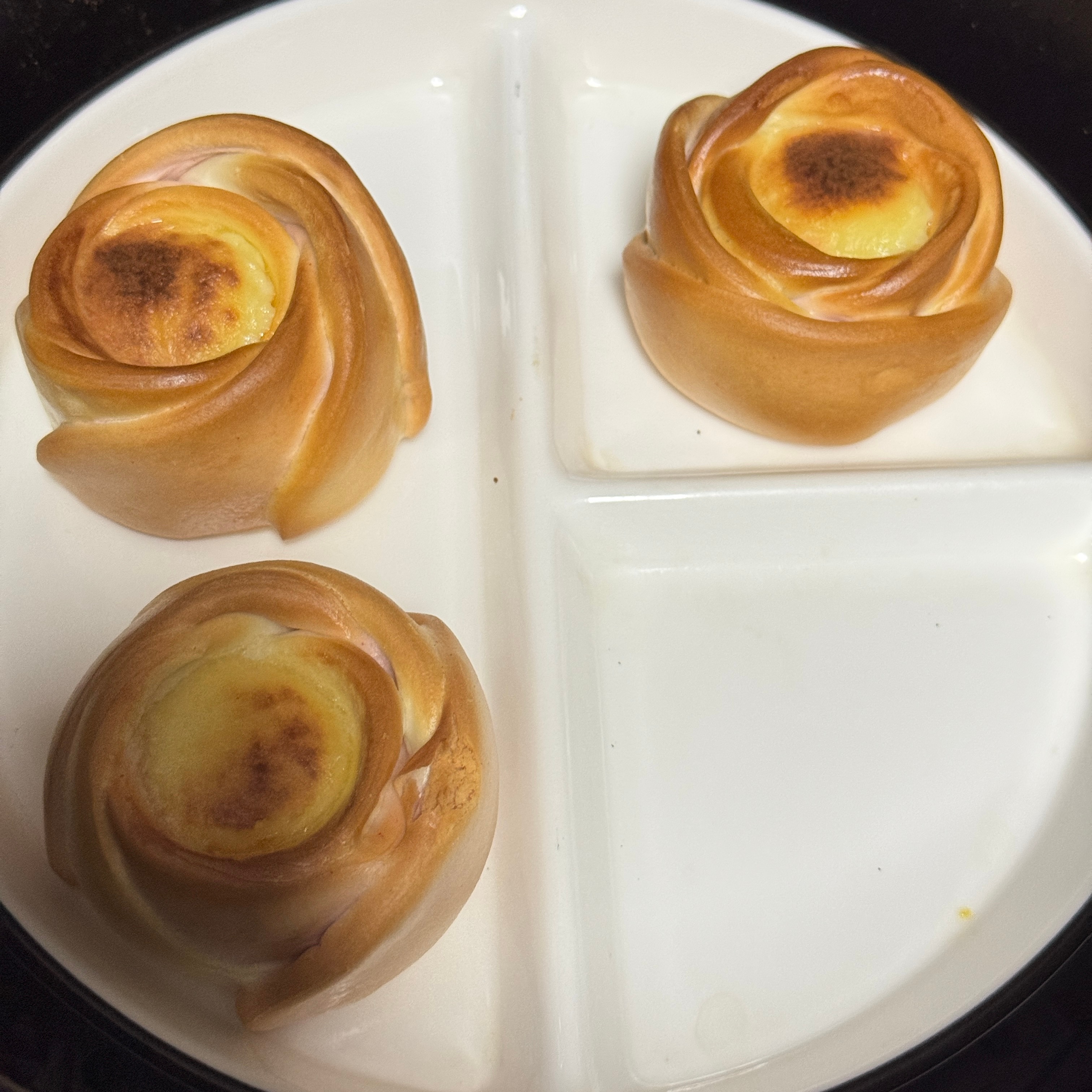 罪恶夜宵/早餐🥣（奶酪馒头爆改酥皮蛋挞[笑而不语] ​​​