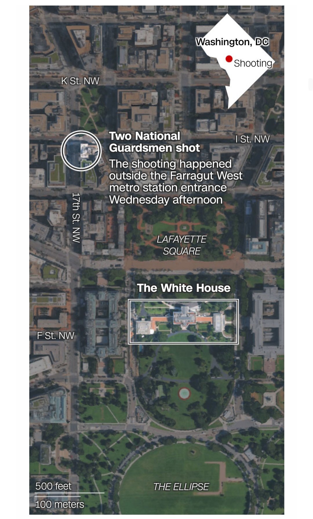 两名美国军人在白宫附近遭枪击枪手据说是一个2021年从阿富汗移民来的人，一个“定
