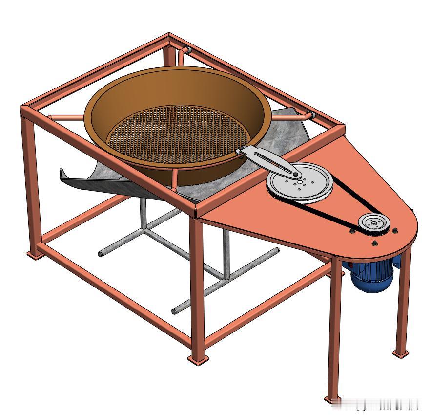 多用途筛分机（双级筛分）设计：
这是一款适用于多种用途的筛分设备，采用两级筛分结