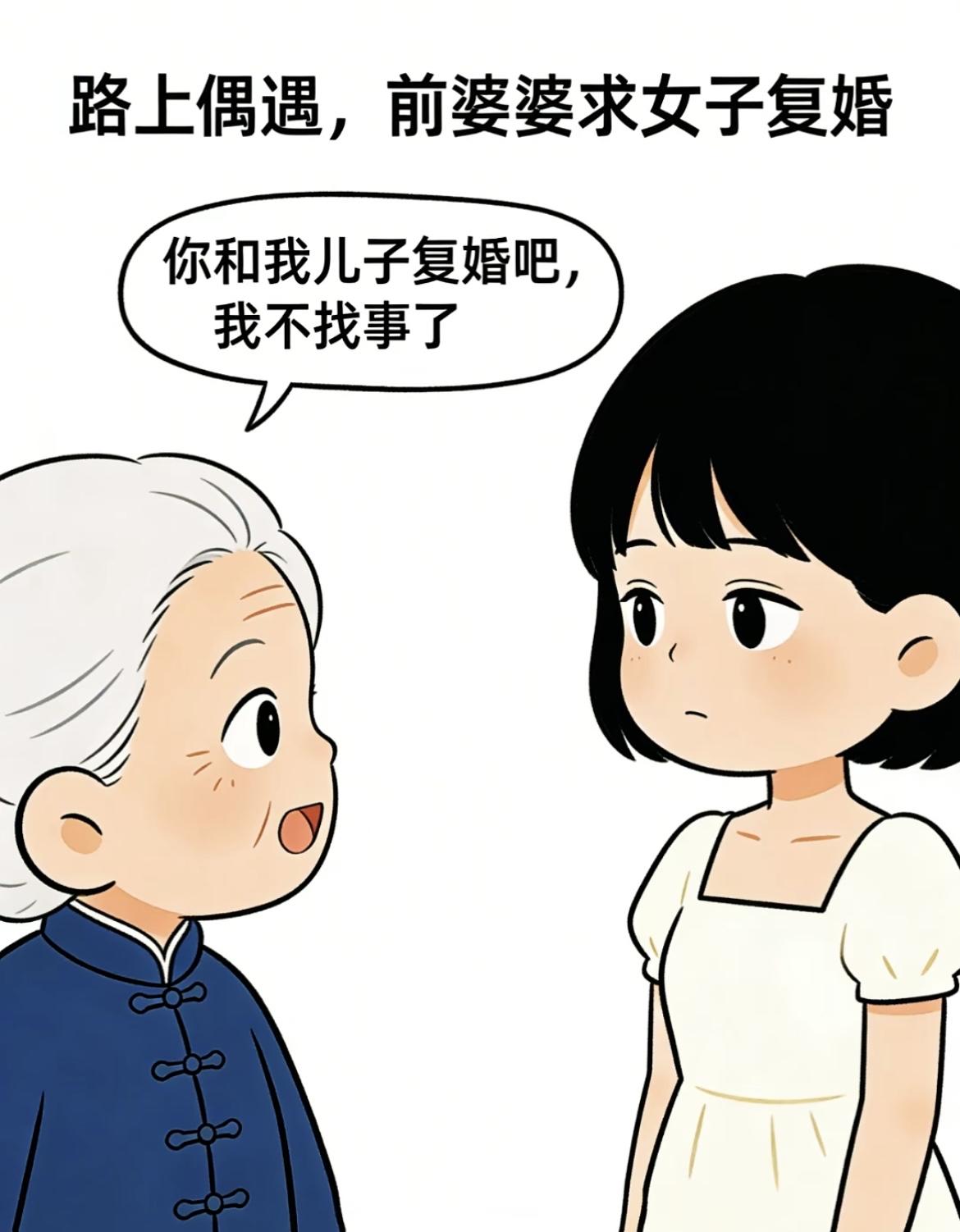 “ 你和我儿子复婚吧，我不找事了 ”[笑哭][笑哭]