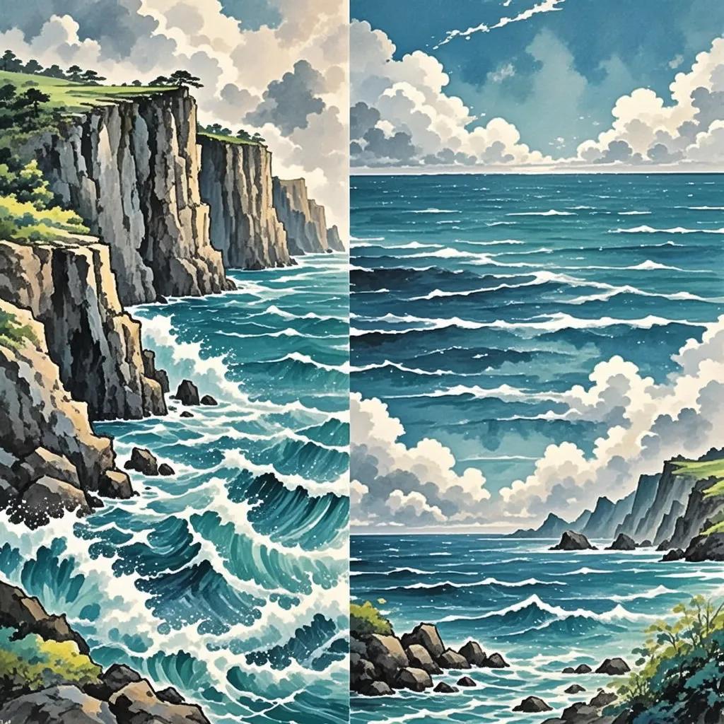 上联：千层高山千层雾，下联怎么对下联是一片大海一片云。