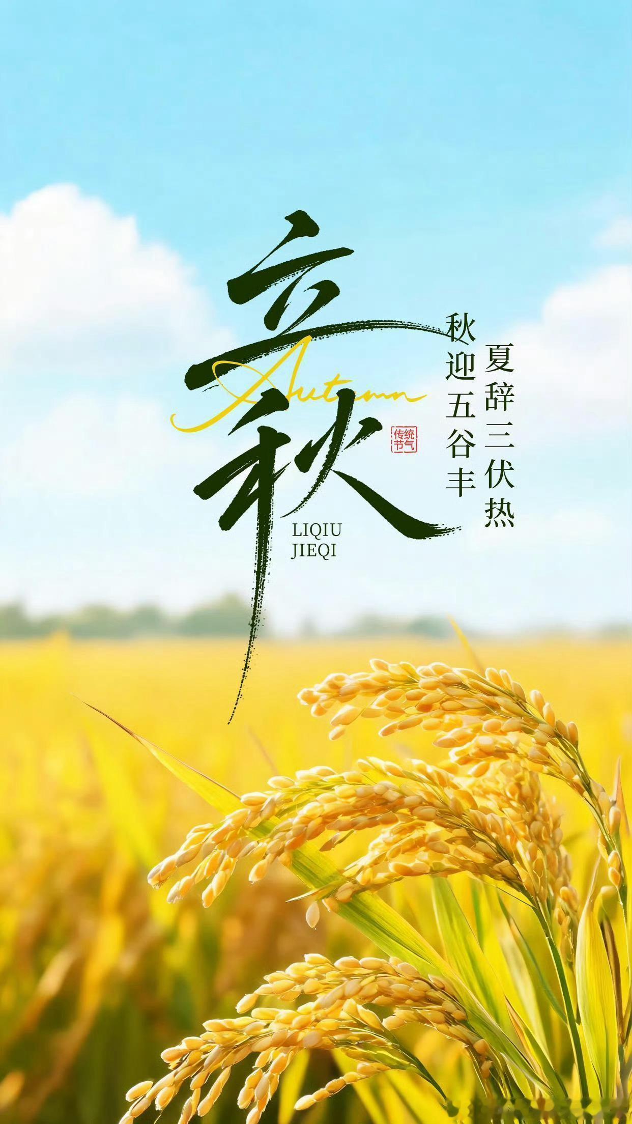 今日立秋！夏已尽，秋已至，一叶落，天下秋，秋天的风，一定能够吹来更多的好消息，有