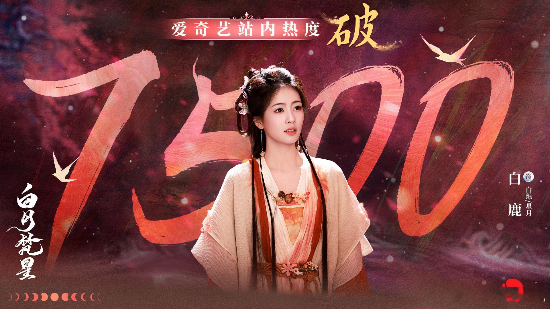 绘仙梦，破迷障。欢娱影视演员领衔主演的电视剧 白月梵星  爱奇艺站内热度突破75