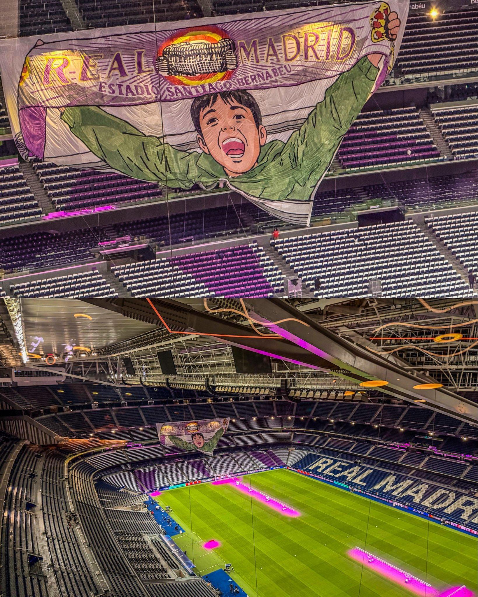 今夜伯纳乌的TIFO⬇️皇马[超话] ​​​
